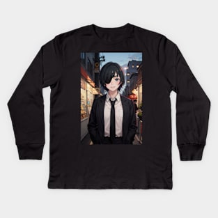 SHOGAYAKI TEISHOKU MERCH VTG Kids Long Sleeve T-Shirt